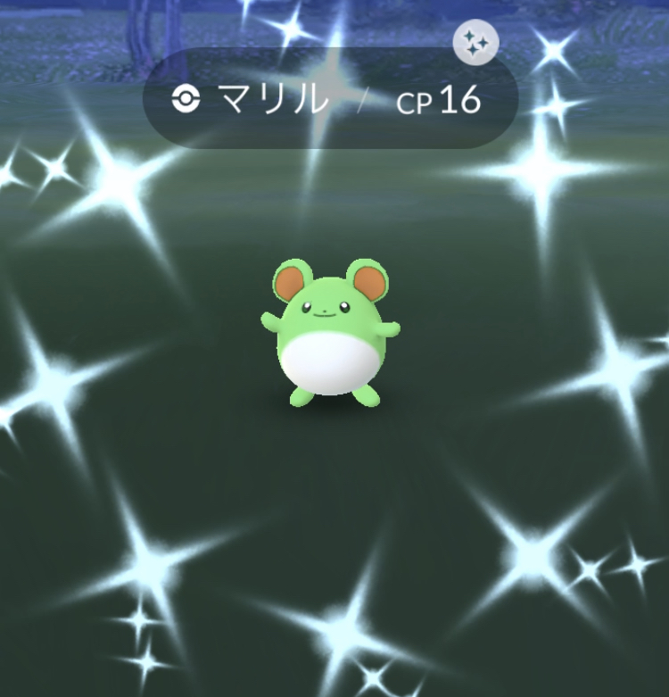 ポケモンgo マリルの色違いをget うえとゆゆのゲームブログ